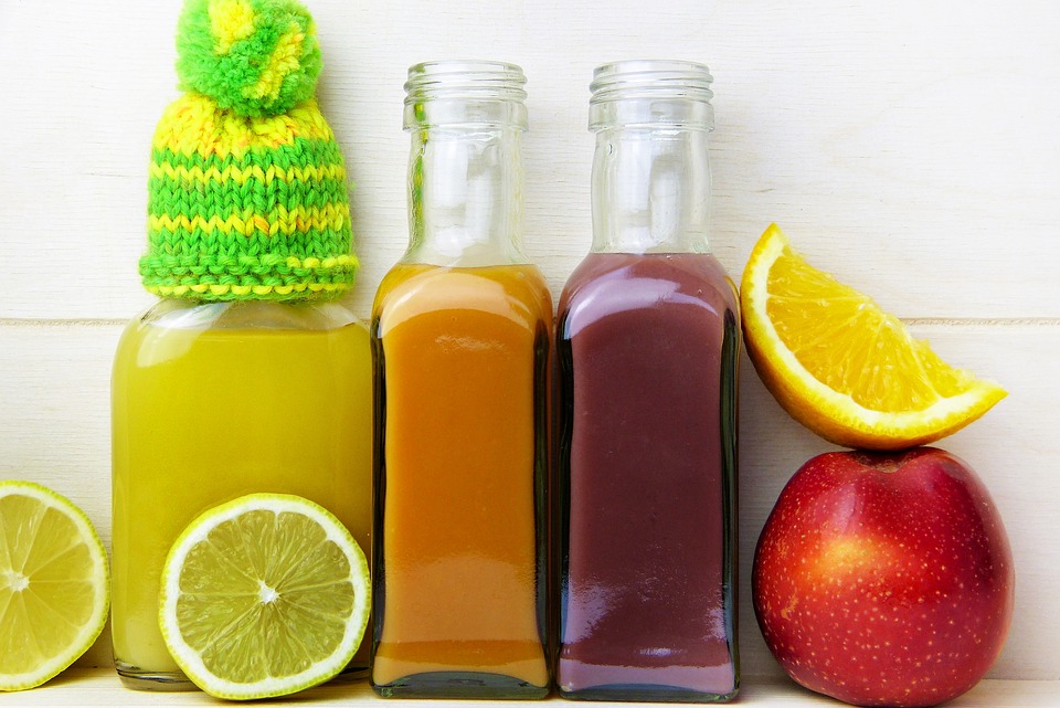Healthy Lemon Orange Juice Apple Cap Vitamins